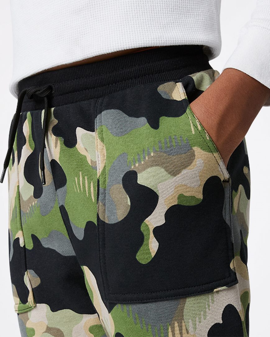 Boys' Converse Camo Jogger Olive | AU 1E34CV